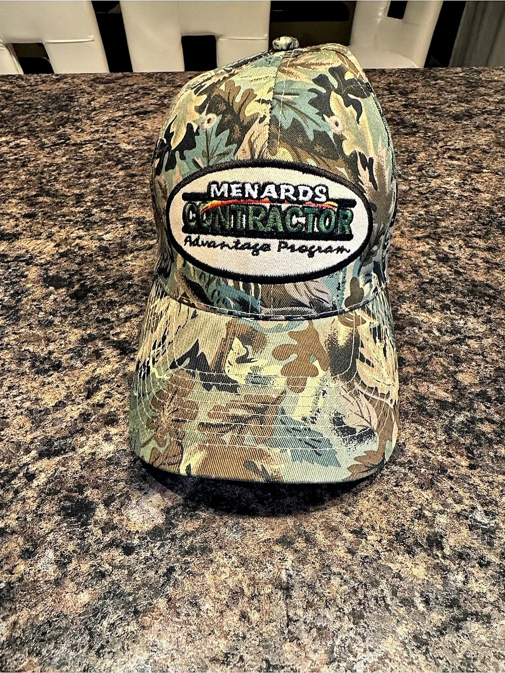 Menards Contractor Advantage Program Camouflage Baseball Cap Camo Cap Green &